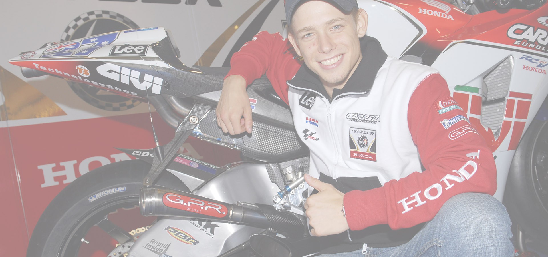<B>CASEY STONER</B><BR><br />
TEAM HONDA LCR MOTOGP-MEISTERSCHAFT 2006