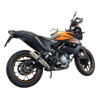 GPR auspuff kompatibel mit  Ktm Adventure 250 2020-2024, Deeptone Inox, Rennauspuff, mit Verbindungsrohren, Artikel ohne Genehmigung 