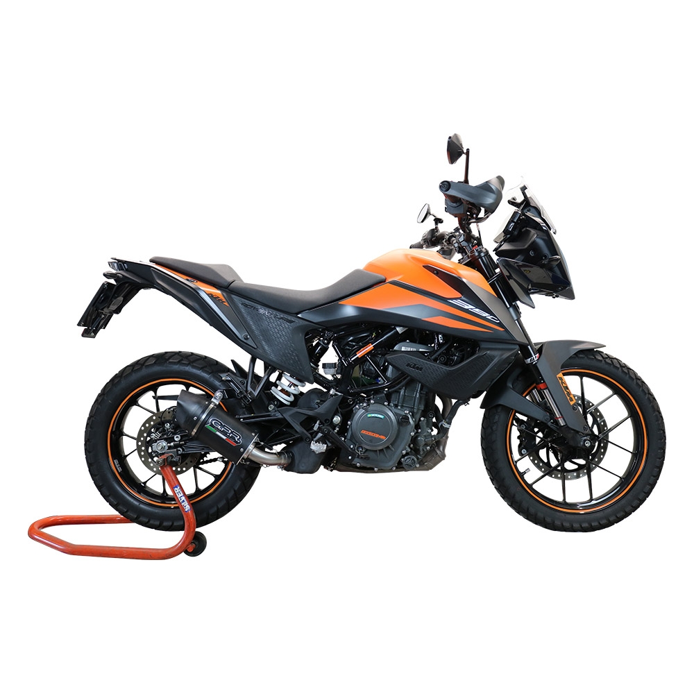 GPR auspuff kompatibel mit  Ktm Adventure 250 2020-2024, Furore Nero, Rennauspuff, mit Verbindungsrohren, Artikel ohne Genehmigung 