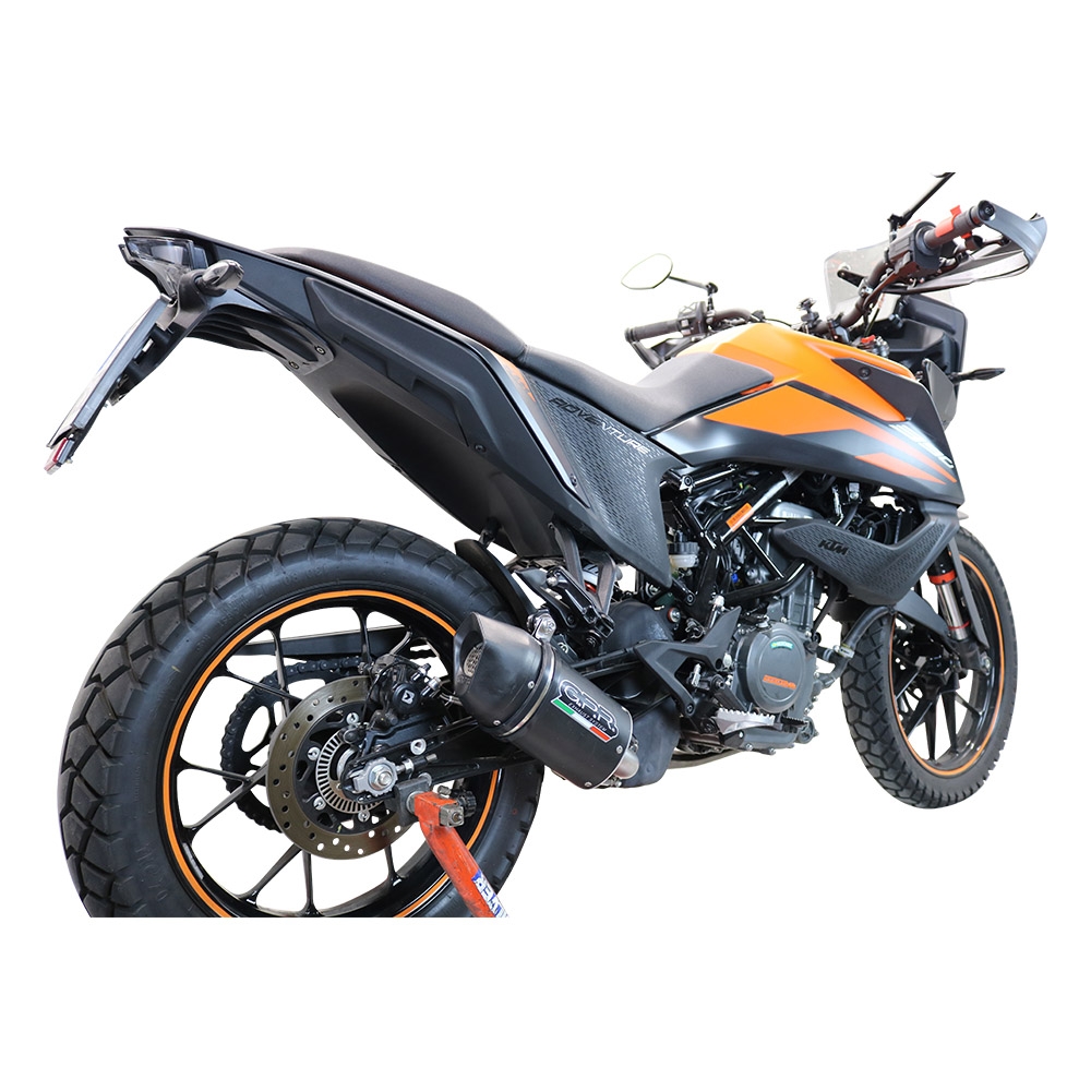 GPR auspuff kompatibel mit  Ktm Adventure 250 2020-2024, Furore Nero, Rennauspuff, mit Verbindungsrohren, Artikel ohne Genehmigung 
