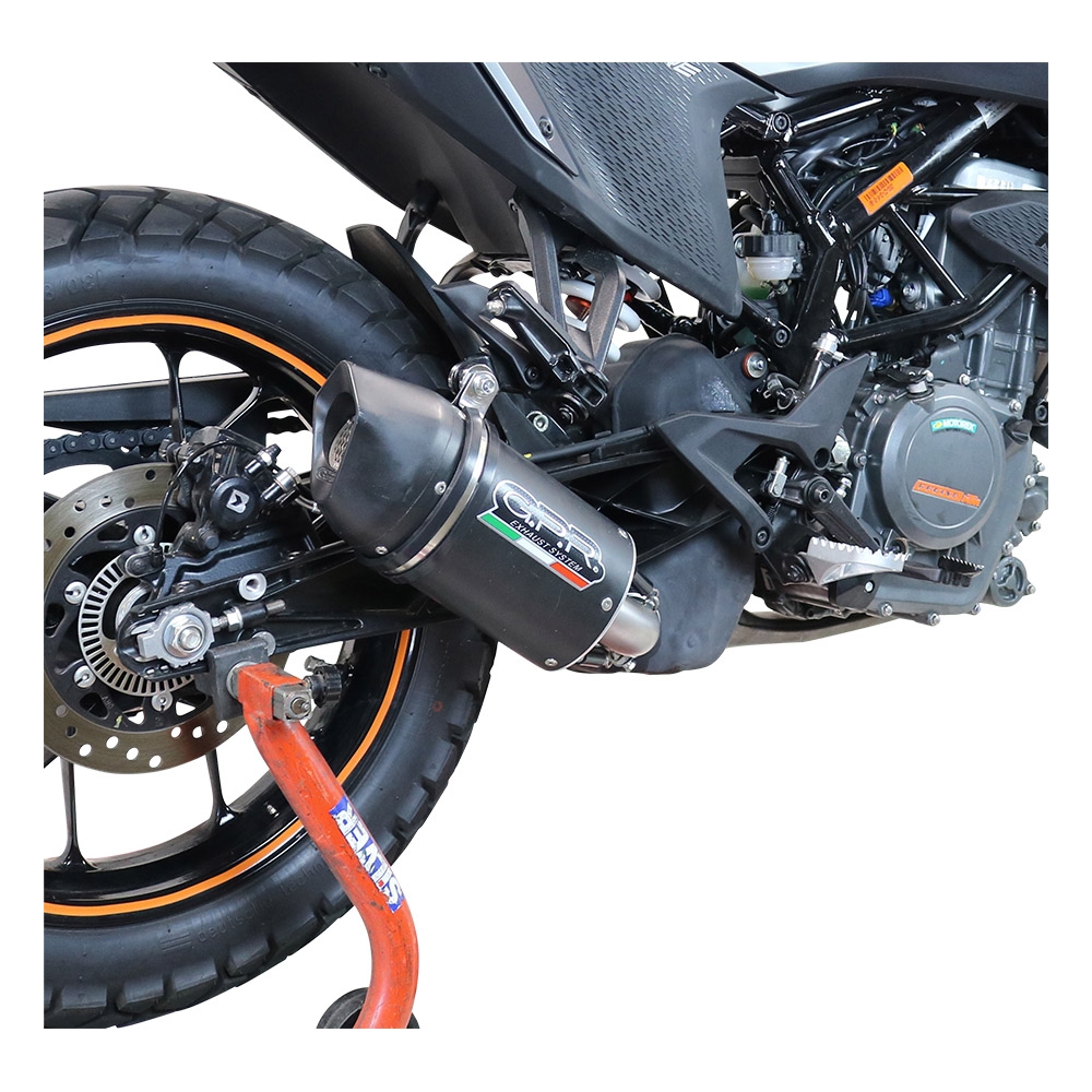 GPR auspuff kompatibel mit  Ktm Adventure 250 2020-2024, Furore Nero, Rennauspuff, mit Verbindungsrohren, Artikel ohne Genehmigung 