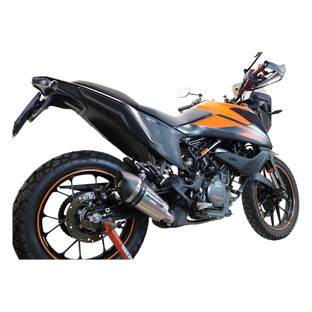 GPR auspuff kompatibel mit  Ktm Adventure 250 2020-2024, New Grand Prix Evo Titanium, Zugelassener legaler Slip-On-Auspuff mit Abe, einschließlich abnehmbarem DB-Killer und Verbindungsrohr 