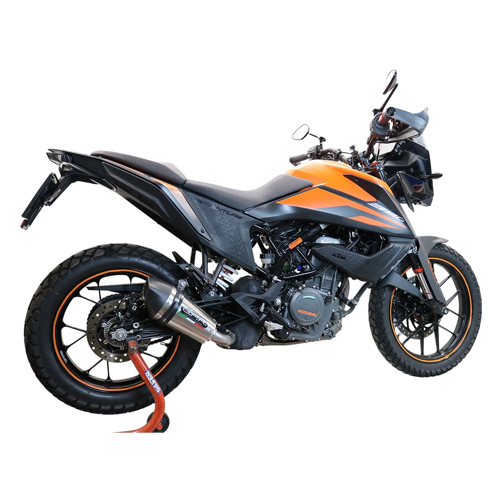 GPR auspuff kompatibel mit  Ktm Adventure 250 2020-2024, New Grand Prix Evo Titanium, Zugelassener legaler Slip-On-Auspuff mit Abe, einschließlich abnehmbarem DB-Killer und Verbindungsrohr 