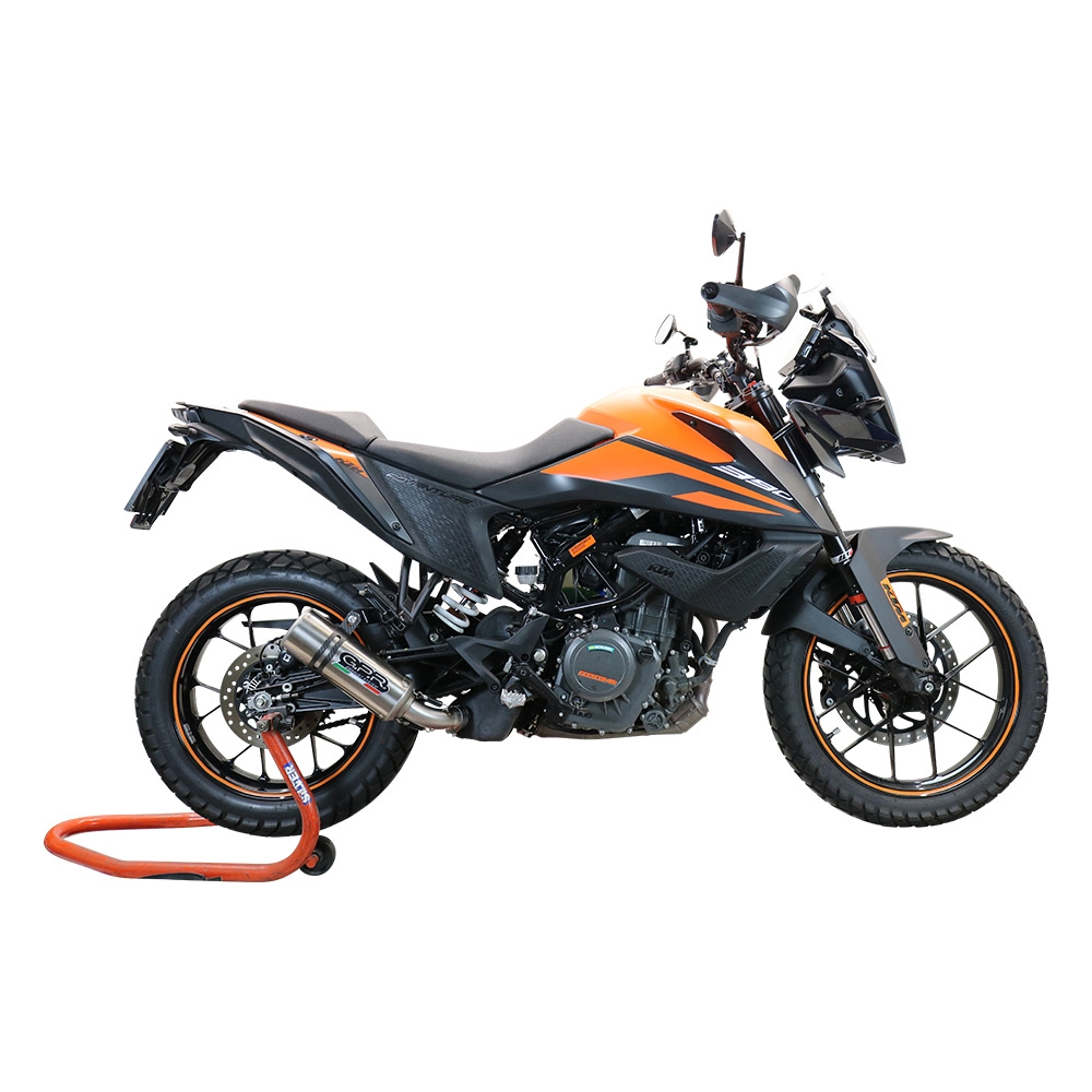 GPR auspuff kompatibel mit  Ktm Adventure 390 2020-2020, M3 Inox , Rennauspuff, mit Verbindungsrohren, Artikel ohne Genehmigung 