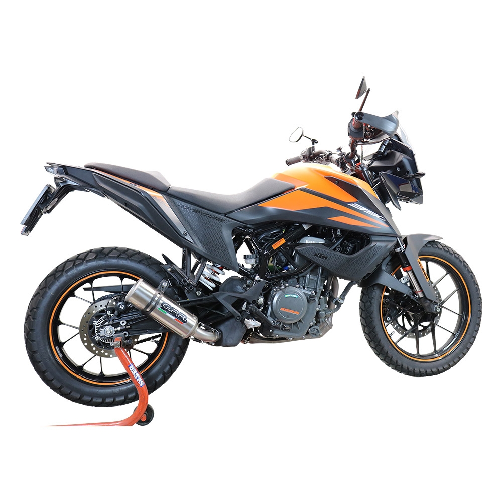 GPR auspuff kompatibel mit  Ktm Adventure 390 2020-2020, M3 Inox , Rennauspuff, mit Verbindungsrohren, Artikel ohne Genehmigung 