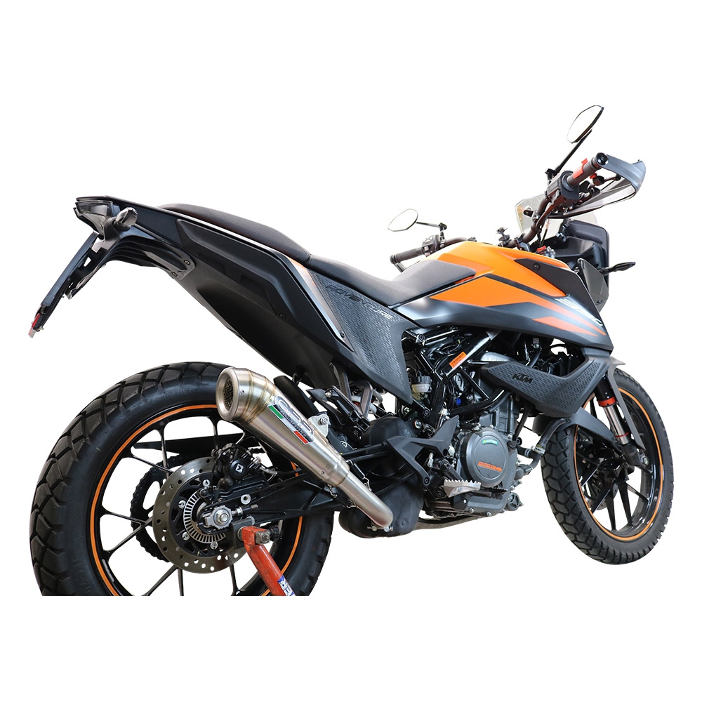 GPR auspuff kompatibel mit  Ktm Adventure 390 2020-2020, Powercone Evo, Zugelassener legaler Slip-On-Auspuff mit Abe, einschließlich abnehmbarem DB-Killer und Verbindungsrohr 