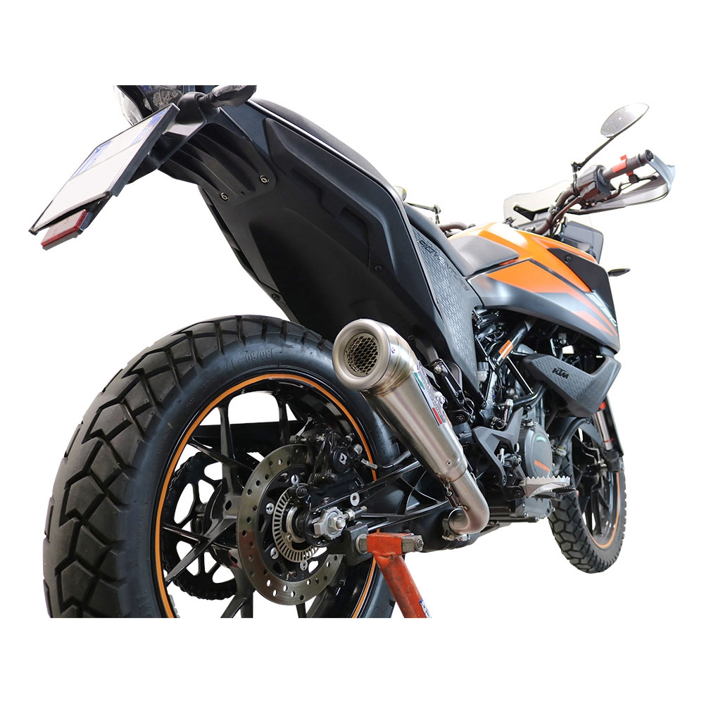 GPR auspuff kompatibel mit  Ktm Adventure 390 2020-2020, Powercone Evo, Zugelassener legaler Slip-On-Auspuff mit Abe, einschließlich abnehmbarem DB-Killer und Verbindungsrohr 