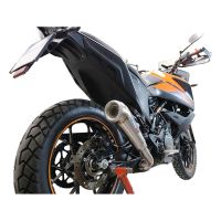 GPR auspuff kompatibel mit  Ktm Adventure 390 2020-2020, Powercone Evo, Zugelassener legaler Slip-On-Auspuff mit Abe, einschließlich abnehmbarem DB-Killer und Verbindungsrohr 
