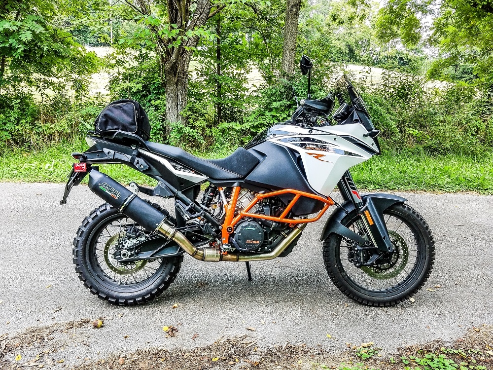 GPR auspuff kompatibel mit  Ktm Lc 8 Adventure 1090 2017-2020, Furore Nero, Rennauspuff, mit Verbindungsrohren, Artikel ohne Genehmigung 