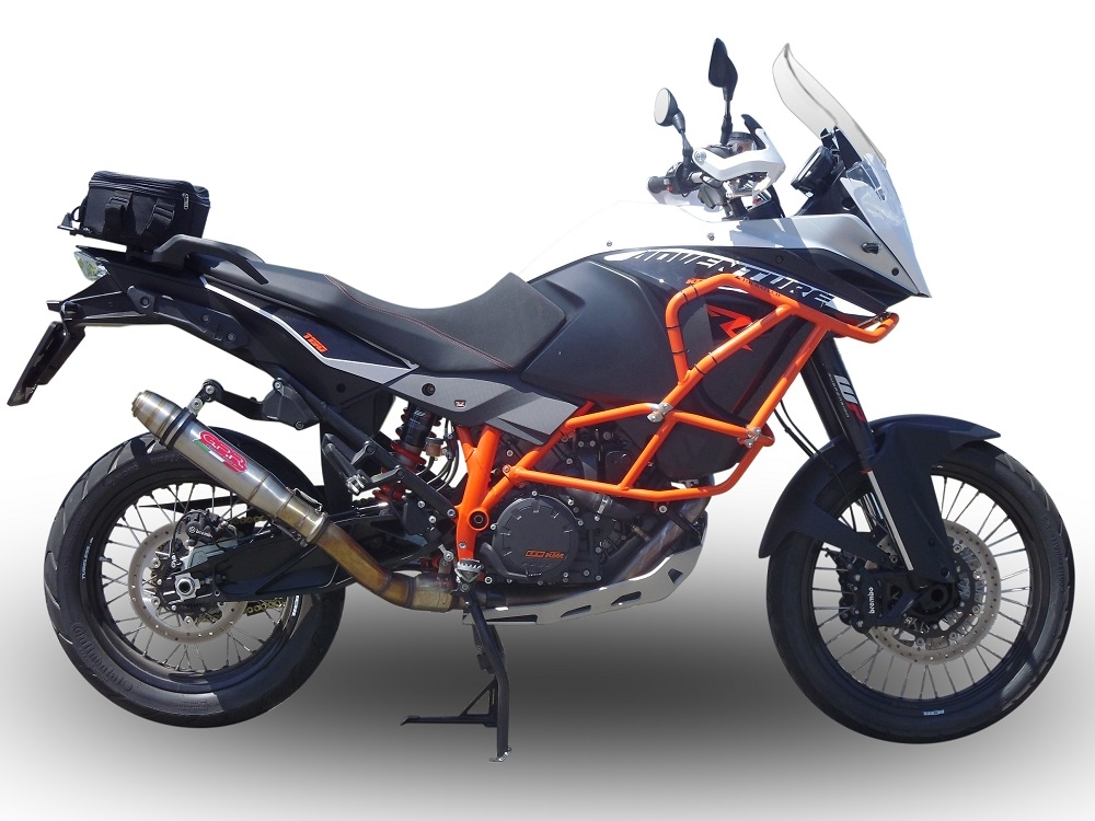 GPR auspuff kompatibel mit  Ktm Lc 8 Adventure 1050 2015-2016, Deeptone Inox, Rennauspuff, mit Verbindungsrohren, Artikel ohne Genehmigung 