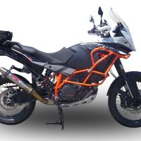 GPR auspuff kompatibel mit  Ktm Lc 8 Adventure 1050 2015-2016, Deeptone Inox, Rennauspuff, mit Verbindungsrohren, Artikel ohne Genehmigung 