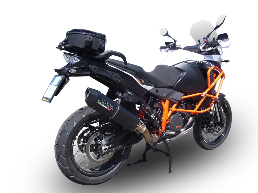 GPR auspuff kompatibel mit  Ktm LC 8 Super Adventure 1290 - S - R - T 2017-2020, Furore Nero, Rennauspuff, mit Verbindungsrohren, Artikel ohne Genehmigung 