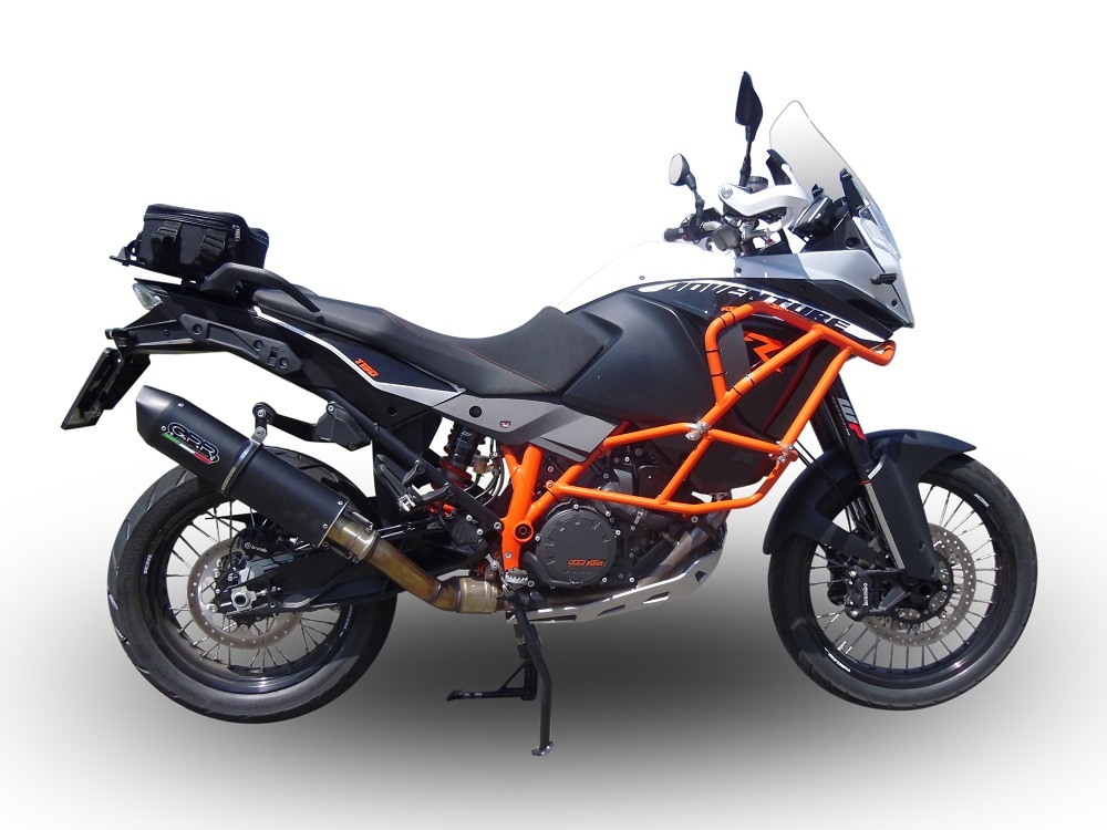 GPR auspuff kompatibel mit  Ktm LC 8 Super Adventure 1290 - S - R - T 2017-2020, Furore Nero, Rennauspuff, mit Verbindungsrohren, Artikel ohne Genehmigung 