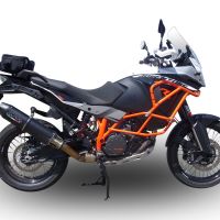 GPR auspuff kompatibel mit  Ktm LC 8 Super Adventure 1290 - S - R - T 2017-2020, Furore Nero, Rennauspuff, mit Verbindungsrohren, Artikel ohne Genehmigung 