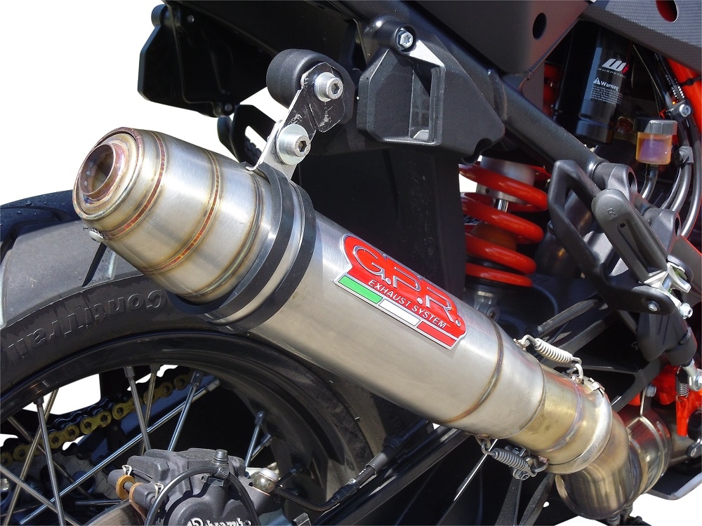 GPR auspuff kompatibel mit  Ktm Lc 8 Adventure 1050 2015-2016, Deeptone Inox, Rennauspuff, mit Verbindungsrohren, Artikel ohne Genehmigung 