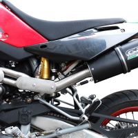 GPR auspuff kompatibel mit  Husqvarna TE 410 E  2005-2006, Furore Nero, Zugelassener legaler Mid-Full-Anlagenauspuff mit ABE, inklusive herausnehmbarem DB-Killer 