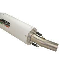 GPR auspuff kompatibel mit  Beta RR 125 Enduro Lc 4t 2010-2018, Albus Ceramic, Zugelassener legaler Slip-On-Auspuff mit Abe, einschließlich abnehmbarem DB-Killer und Verbindungsrohr 