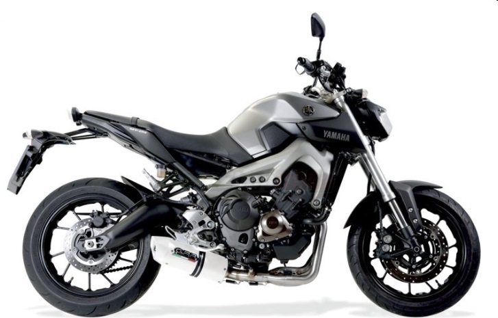 GPR auspuff kompatibel mit  Yamaha Mt-09 Tracer 900 2015-2016, Albus Ceramic, Homologierte auspuff mit verbindungsrohr und katalysator 