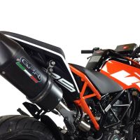 GPR auspuff kompatibel mit  Ktm Duke 125 2017-2020, Furore Evo4 Nero, Zugelassener legaler Slip-On-Auspuff mit Abe, einschließlich abnehmbarem DB-Killer,katakysator und Verbindungsrohr 