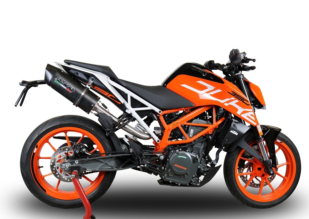 GPR auspuff kompatibel mit  Ktm Rc 390 2017-2020, Furore Evo4 Nero, Zugelassener legaler Slip-On-Auspuff mit Abe, einschließlich abnehmbarem DB-Killer,katakysator und Verbindungsrohr 