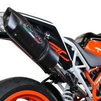 GPR auspuff kompatibel mit  Ktm Rc 390 2017-2020, Furore Evo4 Nero, Zugelassener legaler Slip-On-Auspuff mit Abe, einschließlich abnehmbarem DB-Killer,katakysator und Verbindungsrohr 