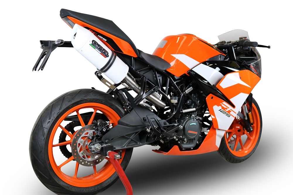 GPR auspuff kompatibel mit  Ktm Rc 125 2017-2020, Albus Evo4, Zugelassener legaler Slip-On-Auspuff mit ABE, inklusive abnehmbarem DB-Killer, Verbindungsrohr und Katalysator 