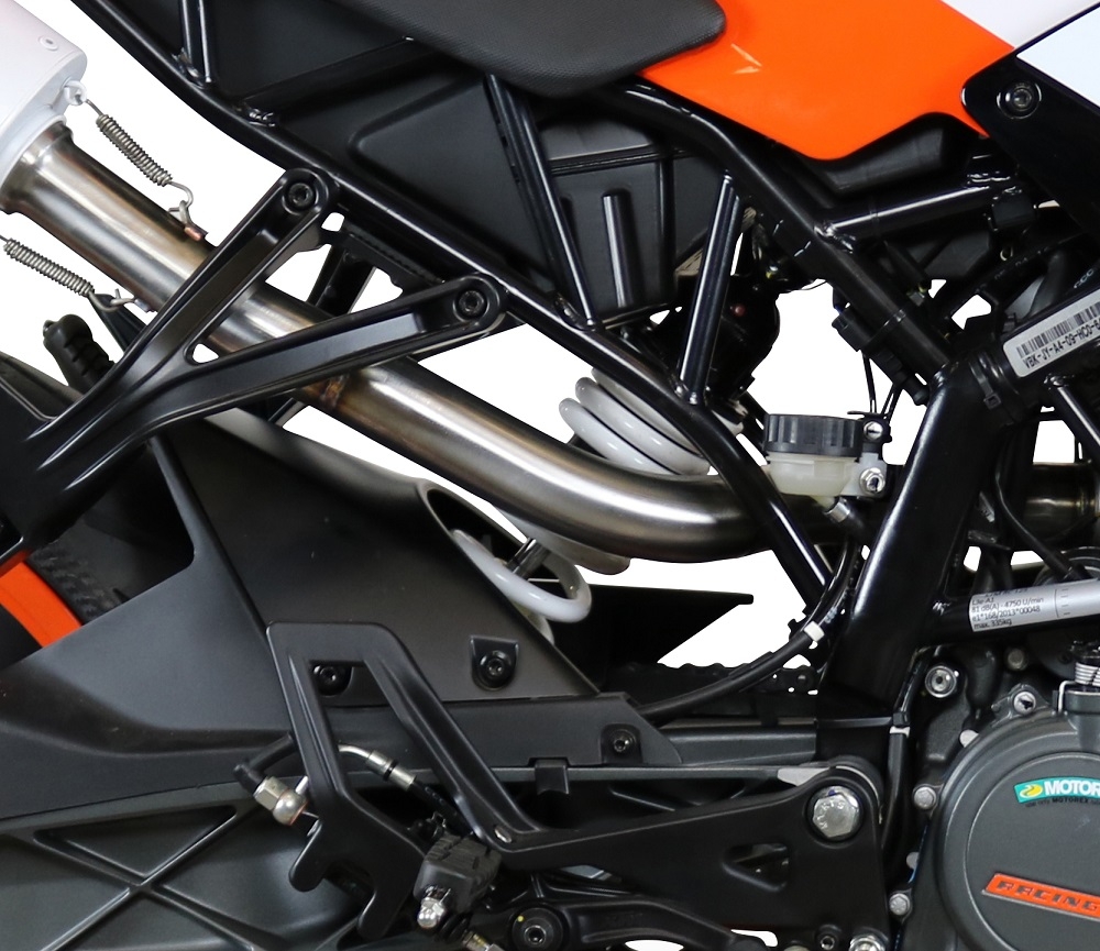 GPR auspuff kompatibel mit  Ktm Rc 125 2017-2020, Furore Evo4 Nero, Zugelassener legaler Slip-On-Auspuff mit Abe, einschließlich abnehmbarem DB-Killer,katakysator und Verbindungsrohr 
