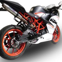 GPR auspuff kompatibel mit  Ktm Rc 390 2015-2016, Deeptone Inox, Rennauspuff, mit Verbindungsrohren, Artikel ohne Genehmigung 