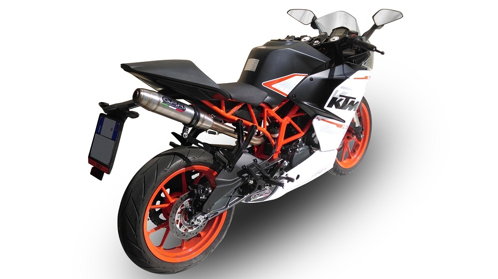 GPR auspuff kompatibel mit  Ktm Rc 390 2015-2016, Deeptone Inox, Rennauspuff, mit Verbindungsrohren, Artikel ohne Genehmigung 