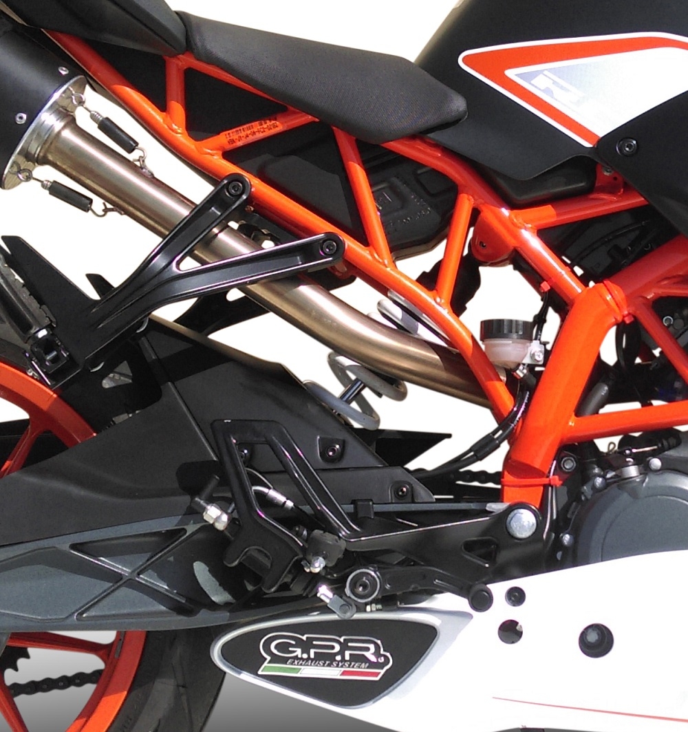 GPR auspuff kompatibel mit  Ktm Rc 390 2015-2016, Furore Nero, Rennauspuff, mit Verbindungsrohren, Artikel ohne Genehmigung 