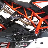 GPR auspuff kompatibel mit  Ktm Rc 390 2015-2016, Furore Nero, Rennauspuff, mit Verbindungsrohren, Artikel ohne Genehmigung 