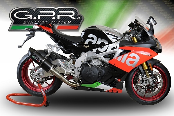 GPR auspuff kompatibel mit  Aprilia Rsv4 1100 Racing Factory 2019-2020, Furore Nero, Rennauspuff, mit Verbindungsrohren, Artikel ohne Genehmigung 