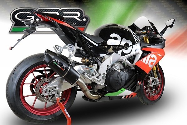 GPR auspuff kompatibel mit  Aprilia Rsv4 1100 Racing Factory 2019-2020, Furore Nero, Rennauspuff, mit Verbindungsrohren, Artikel ohne Genehmigung 
