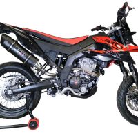 GPR auspuff kompatibel mit  Aprilia Sx 125 2018-2020, Furore Nero, Racing Slip-on, inkl. Verbindungsrohr, herausnehmbarem DB-Killer, ohne ABE 