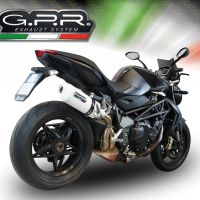 GPR auspuff kompatibel mit  Mv Agusta Brutale 750 S 2000-2006, Albus Ceramic, Zugelassener legaler Slip-On-Auspuff mit Abe, einschließlich abnehmbarem DB-Killer und Verbindungsrohr 