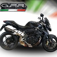 GPR auspuff kompatibel mit  Mv Agusta Brutale 750 S 2000-2006, Furore Nero, Zugelassener legaler Slip-On-Auspuff mit Abe, einschließlich abnehmbarem DB-Killer und Verbindungsrohr 