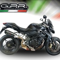 GPR auspuff kompatibel mit  Mv Agusta Brutale 1090 R-RR  2010-2016, New Grand Prix Evo Poppy, Zugelassener legaler Slip-On-Auspuff mit Abe, einschließlich abnehmbarem DB-Killer und Verbindungsrohr 