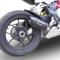 GPR auspuff kompatibel mit  Mv Agusta Brutale 675 2012-2015, Furore Nero, Zugelassener legaler Slip-On-Auspuff mit Abe, einschließlich abnehmbarem DB-Killer und Verbindungsrohr 