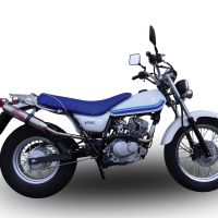 GPR auspuff kompatibel mit  Suzuki Rv 125 Van Van 2003-2017, Deeptone Inox, Rennauspuff, mit Verbindungsrohren, Artikel ohne Genehmigung 