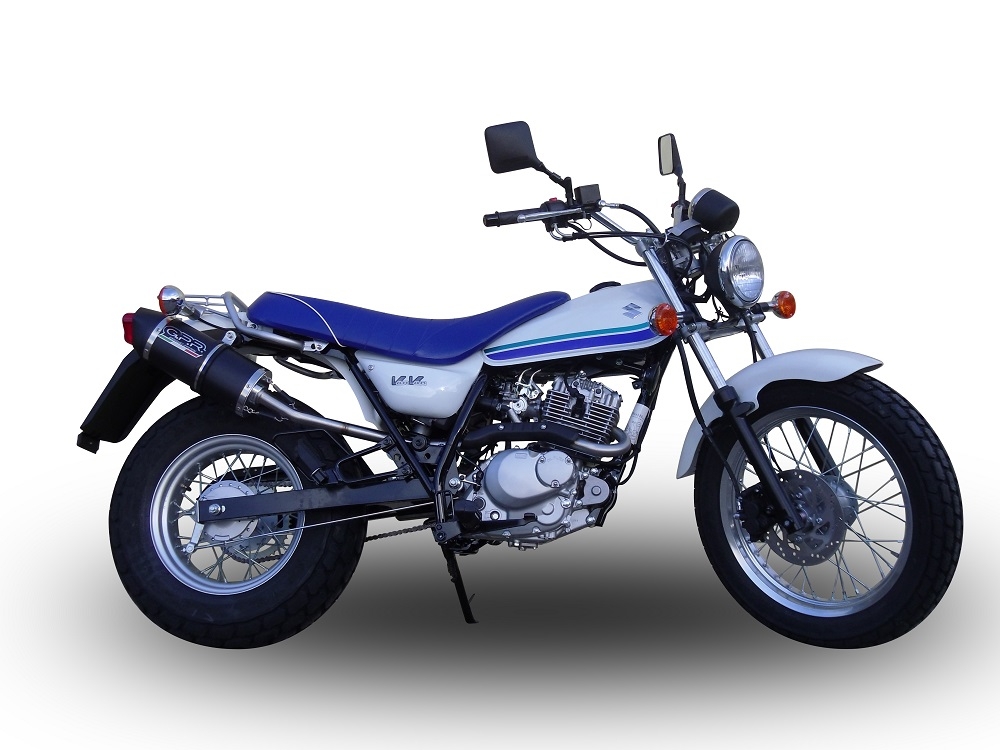 GPR auspuff kompatibel mit  Suzuki Rv 125 Van Van 2003-2017, Furore Nero, Rennauspuff, mit Verbindungsrohren, Artikel ohne Genehmigung 