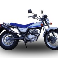 GPR auspuff kompatibel mit  Suzuki Rv 125 Van Van 2003-2017, Furore Nero, Rennauspuff, mit Verbindungsrohren, Artikel ohne Genehmigung 
