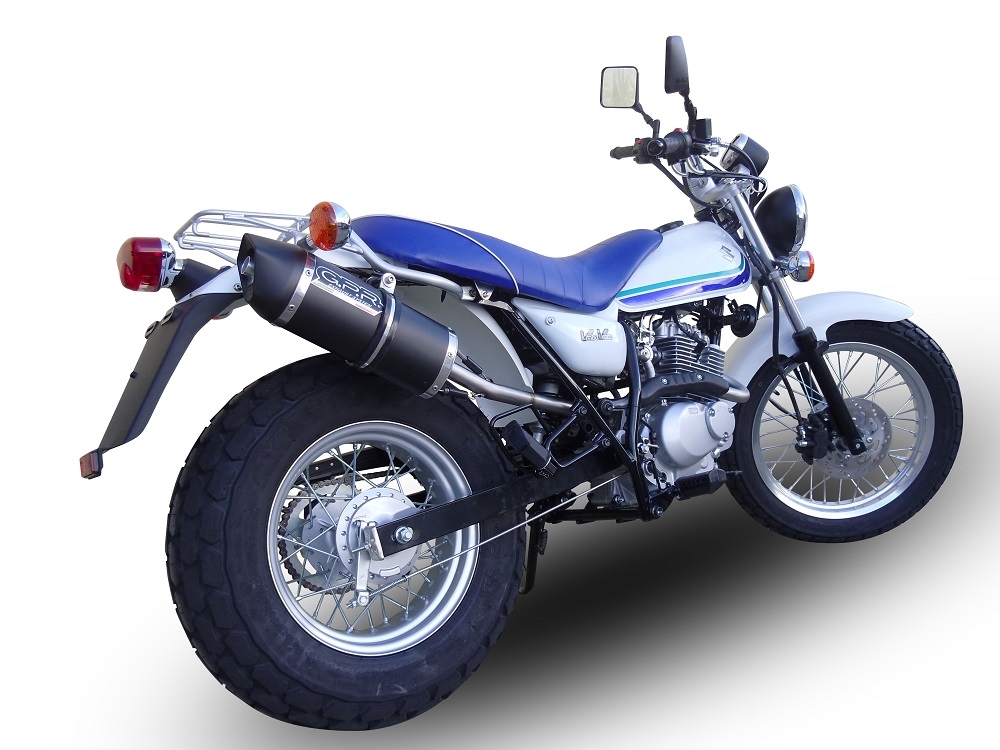 GPR auspuff kompatibel mit  Suzuki Rv 125 Van Van 2003-2017, Furore Nero, Rennauspuff, mit Verbindungsrohren, Artikel ohne Genehmigung 