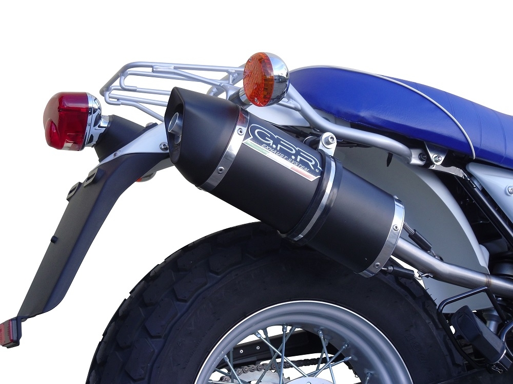 GPR auspuff kompatibel mit  Suzuki Rv 125 Van Van 2003-2017, Furore Nero, Rennauspuff, mit Verbindungsrohren, Artikel ohne Genehmigung 