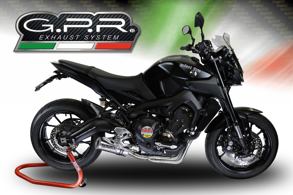 GPR auspuff kompatibel mit  Yamaha Mt-09 2014-2020, M3 Inox , Racing-Komplettsystem-Auspuff, einschließlich Krümmer und abnehmbarem DB-Killer 