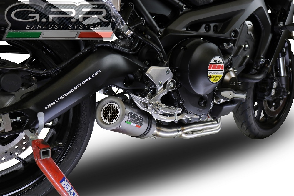 GPR auspuff kompatibel mit  Yamaha Mt-09 2014-2016, M3 Inox , Racing-Komplettsystem-Auspuff, einschließlich Krümmer und abnehmbarem DB-Killer 