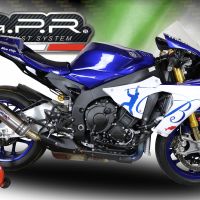GPR auspuff kompatibel mit  Yamaha Yzf R1-R1-M 2017-2019, M3 Inox , Zugelassener legaler Slip-On-Auspuff mit Abe, einschließlich abnehmbarem DB-Killer und Verbindungsrohr 