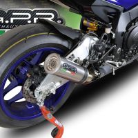 GPR auspuff kompatibel mit  Yamaha Yzf R1-R1-M 2017-2019, M3 Inox , Zugelassener legaler Slip-On-Auspuff mit Abe, einschließlich abnehmbarem DB-Killer und Verbindungsrohr 
