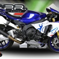 GPR auspuff kompatibel mit  Yamaha Yzf R1-R1-M 2020-2025, M3 Black Titanium, Decat Pipe, Katalysatorabscheider, artikel ohne Genehmigung 