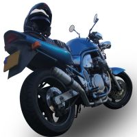 GPR auspuff kompatibel mit  Suzuki Gsf 1200 Bandit - S  2005-2006, Deeptone Inox, Zugelassener legaler Slip-On-Auspuff mit Abe, einschließlich abnehmbarem DB-Killer und Verbindungsrohr 