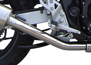 GPR auspuff kompatibel mit  Suzuki Gsf 1200 Bandit - S 1997-2004, Trioval, Zugelassener legaler Slip-On-Auspuff mit Abe, einschließlich abnehmbarem DB-Killer und Verbindungsrohr 